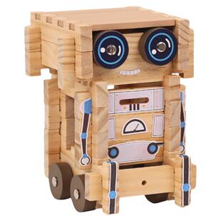 小小建筑师智慧宝盒鲁班榫卯结构积木实木小屋拼搭模型益智玩具