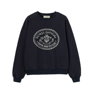 Dunst中性风休闲圆领卫衣经典丘比特印花校园风上衣UDTS5C102