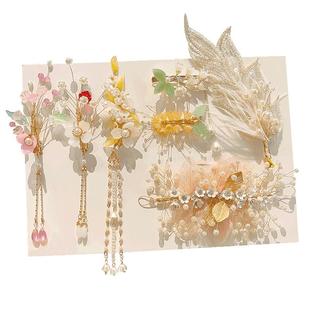 古风汉服流苏发夹女新中式国风发卡旗袍发饰配饰高端侧边夹子头饰