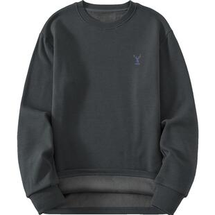 纯棉长袖t恤男重磅白色秋冬保暖加绒加厚全棉内搭打底衫圆领秋衣