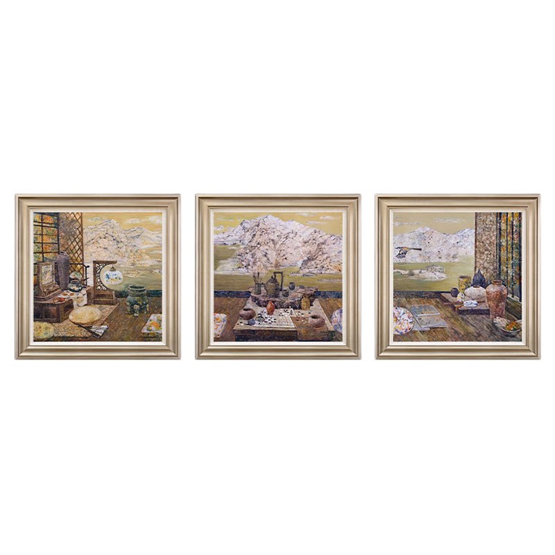 风色江山静览风景客厅餐厅装饰画