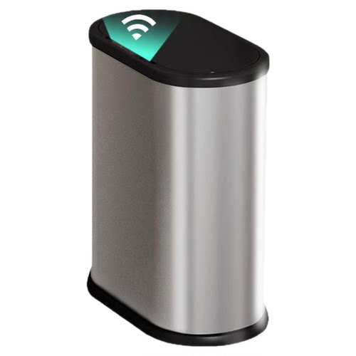 感应垃圾桶家用智能2025新款带盖不锈钢客厅卧室卫生间夹缝纸篓