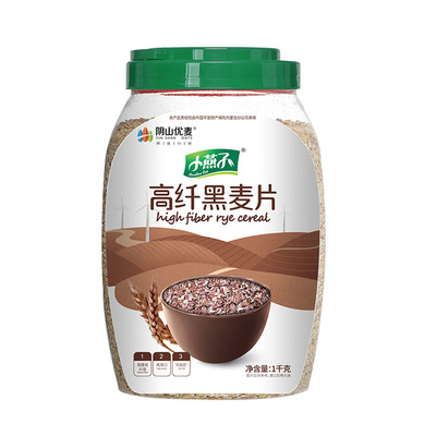 阴山优麦高纤黑麦片麦片食品