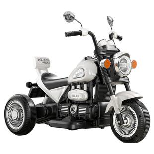 儿童电动摩托车挎斗宝宝玩具车可坐人男女小孩遥控三轮车充电童车