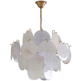 烟云意大利murano手工白云玻璃餐厅吊灯法式中古复古客厅卧室灯彩