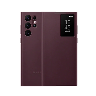 三星s22ultra手机壳原装s22ultra智能手机套s22+视窗保护套s22翻盖皮套全包超薄正品