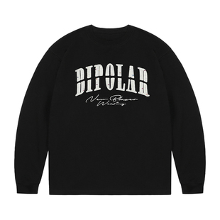 BIPOLAR彩球贴布长袖t恤美式纯棉上衣男女同款情侣圆领上衣国潮牌
