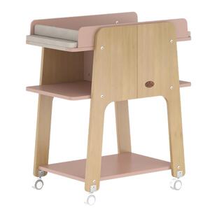 Boori宝宝换尿布台实木婴儿护理台多功能收纳置物架可移动收纳柜
