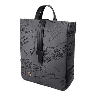 希伯莱男款电脑双肩包皮男女大学生大容量书包男士旅行商务背包