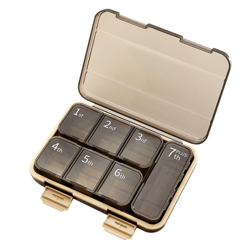 分装药盒一周7格星期七天装保健品收纳密封便携随身大容量药盒子