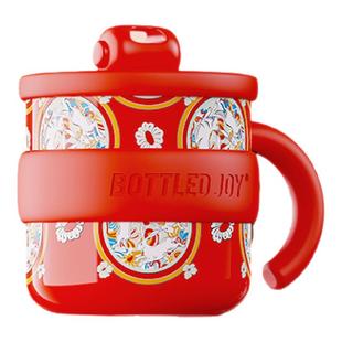 敦煌灵兔吨吨桶三兔杯马克杯办公室水杯子不锈钢保温杯中国风新款