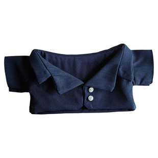 原创ive张元英同款20cm娃衣帅气西装黑衬衫挎包相机学院棉花娃娃