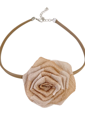 饰故乡女2024新款花朵颈链项链