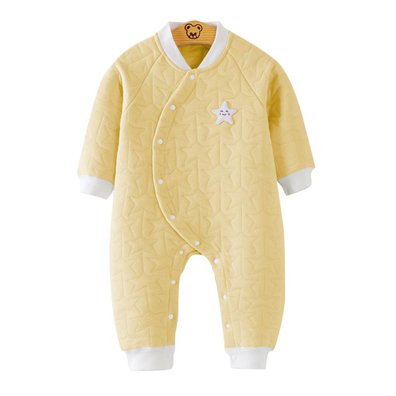 婴儿连体衣春秋冬装爬服保暖加厚新生儿衣服秋季夹棉宝宝哈衣纯棉