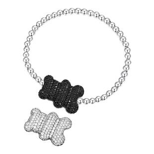 【情人节礼物】APM Monaco40周年限量版小熊银珠手链女款生日礼物