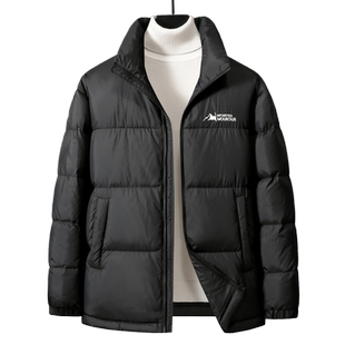 雪中飞2025秋冬新款立领面包服撞色羽绒服短款男女保暖大码外套