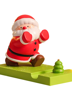 可爱圣诞老人手机支架摆件礼物