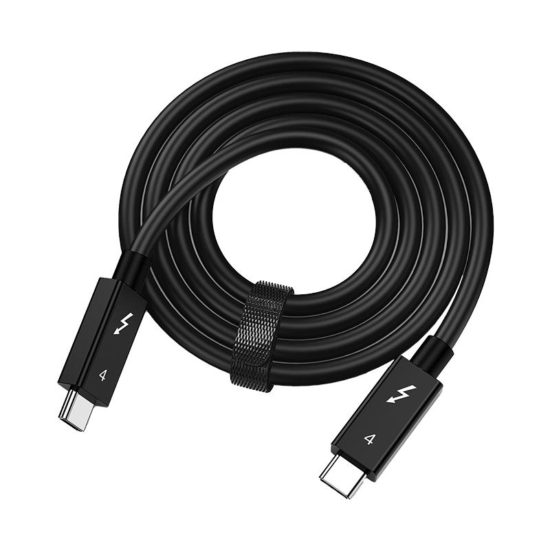 雷电4/3数据线双头tpyec全功能usb4高速40Gbps镀银同轴线PD100W