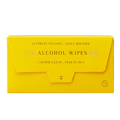 ch22 75%一次性便携式酒精消毒棉片带香清洁手机消毒杀菌湿巾50片