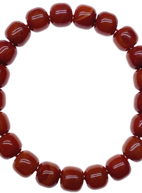 天然单圈红玛瑙老型手链柿子手串男女