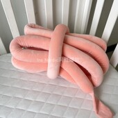 儿童木围栏软包婴儿床护栏包边宝宝床拼接床防撞条床围可机洗A类