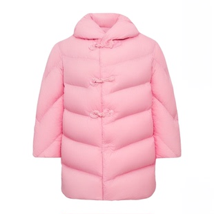 800蓬95绒子|woobaby儿童羽绒服男女童冬季长款保暖中式上衣外套