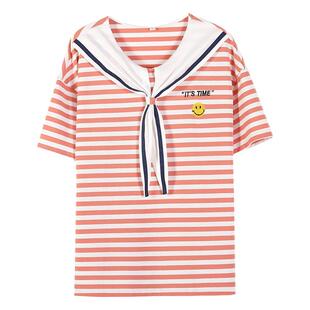 初中水手服T恤海军领学院风上衣甜美少女jk日系中学生夏装高中生