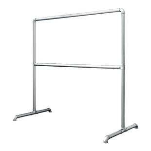 钢管晾衣架落地卧室双层挂衣服阳台户外晒被架子多功能水管晾衣杆