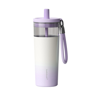 乐扣乐扣保温杯女生高颜值茶水分离杯大容量泡茶杯子便携吸管水杯