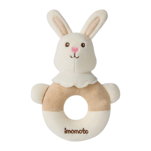 婴儿手摇铃BB棒叫玩具宝宝新生儿毛绒可啃咬牙胶a类安抚玩偶早教