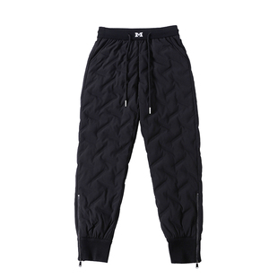 羽绒裤女外穿2024年新款高腰加厚大码运动裤冬季保暖加绒加厚棉裤