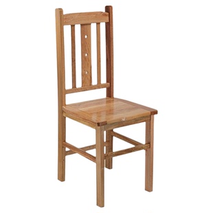 实木靠背椅农村小木椅凳家用木头椅子原木饭店餐椅儿童电脑椅现代