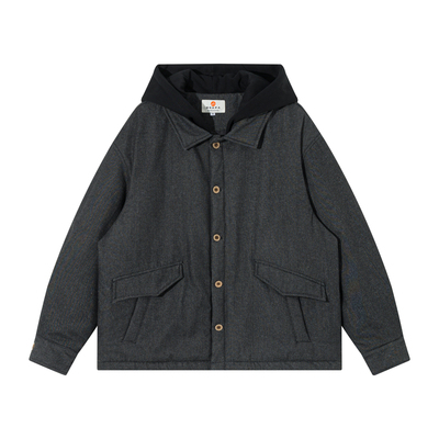 GoodNorth假两件连帽工装棉服