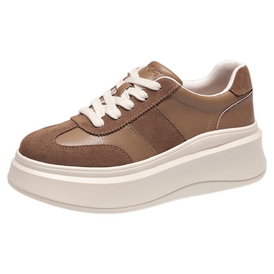 接吻猫德训鞋厚底增高小白鞋女