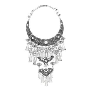 苗疆民族风项链复古长款流苏异域风饰品云南丽江旅游摄影写真颈链