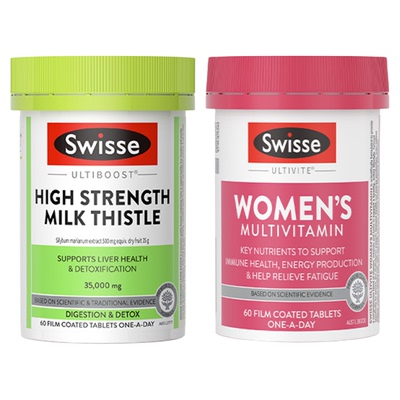 swisse护肝片奶蓟草女性多维生素