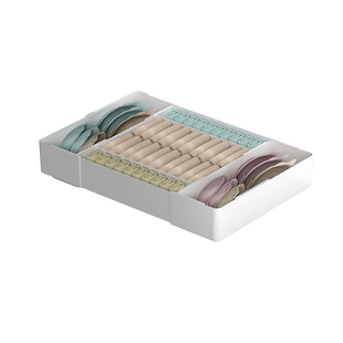 袜子收纳盒分隔整理箱伸缩三合一文胸内裤内衣储物盒家用衣柜神器