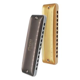 12孔全音阶布鲁斯口琴孔声EZ12自带低音4低音6无需压音12孔布鲁斯