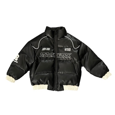 儿童皮衣羽绒服三防加厚