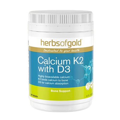 Herbs of Gold和丽康有机海藻钙维生素K2 D3儿童成人温和补钙90粒