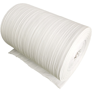 白色塑料编织袋卷蛇皮袋布料筒料半成品桶形状包装布卷批发可定做