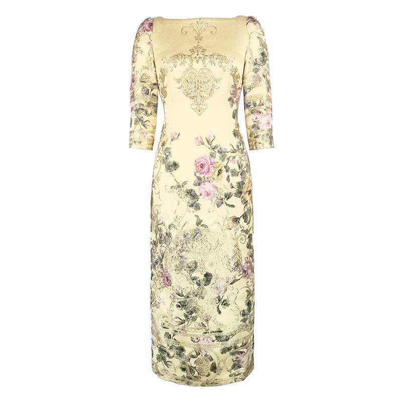 Lillo Lilly奢品高定意大利Ruffo皇家御用宫廷真丝提花名媛连衣裙