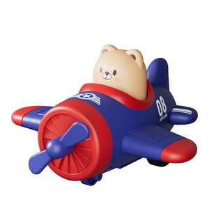 儿童按压小飞机玩具回力卡通动物小汽车宝宝益智3岁男女孩工程车