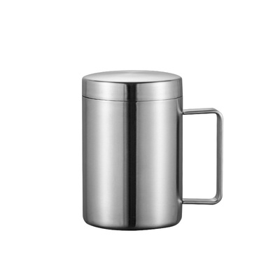 316不锈钢水杯双层带盖儿童杯