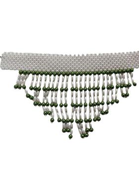 欧美夸张仿珍珠流苏项链女锁骨链