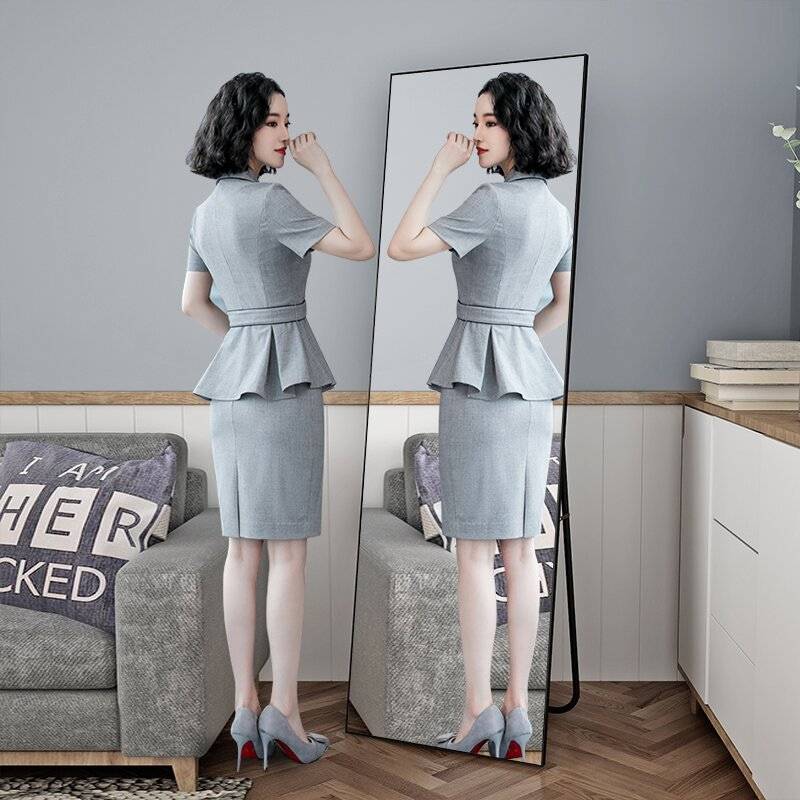 新款直销家用铝合金全身镜穿衣镜卧室落地镜防爆大镜子网红服装店