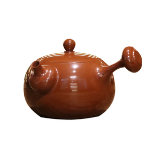 林于凯【小牧童】潮州原矿朱泥手拉壶工夫泡茶壶纯手拉侧把紫砂壶