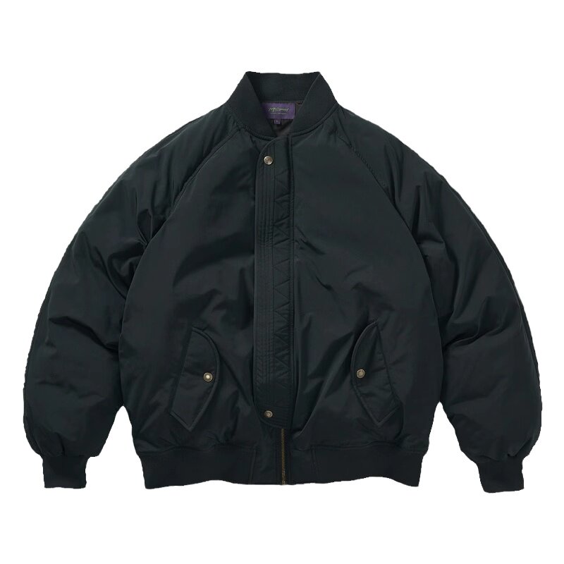 714street冬季新款美式复古ma1飞行员夹克立领棉服宽松短款外套男