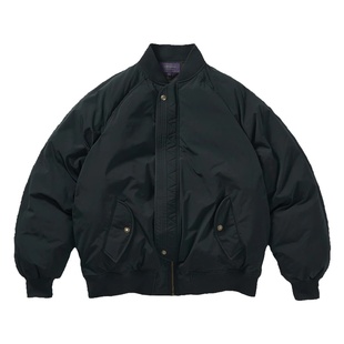 714street冬季新款美式复古ma1飞行员夹克立领棉服宽松短款外套男