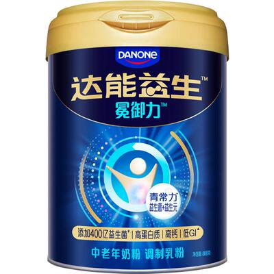 【低GI中老年奶粉】达能益生奶粉益生菌高钙0添加蔗糖叶童同款